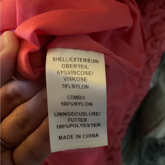 Adrianna Papell Lace Sheath Zipper V-Back Dress - Picture 5 of 7